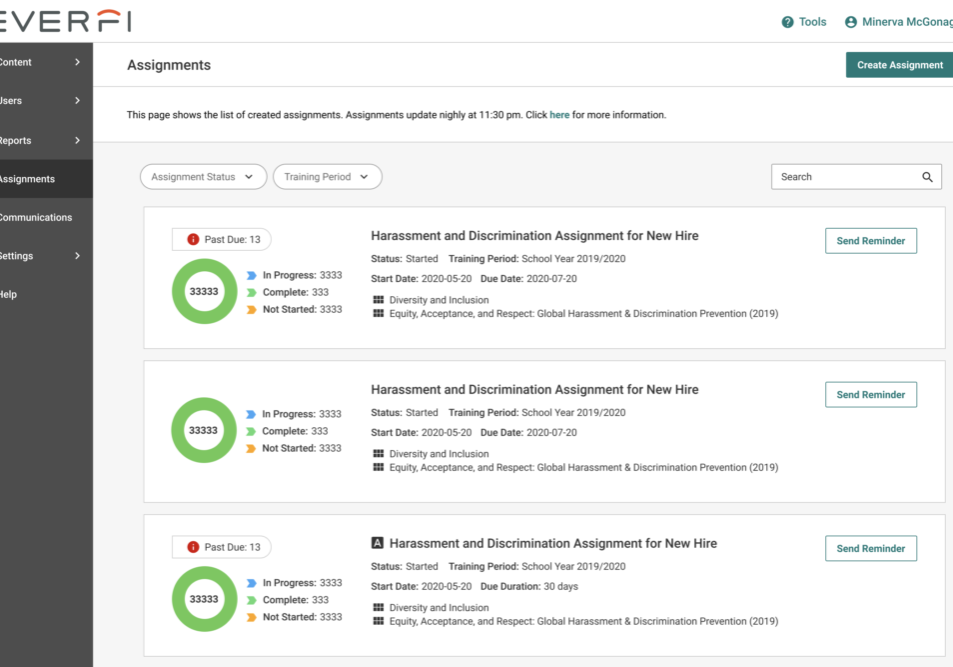 Foundry's New Assignments The Manage Assignments Page on Foundry